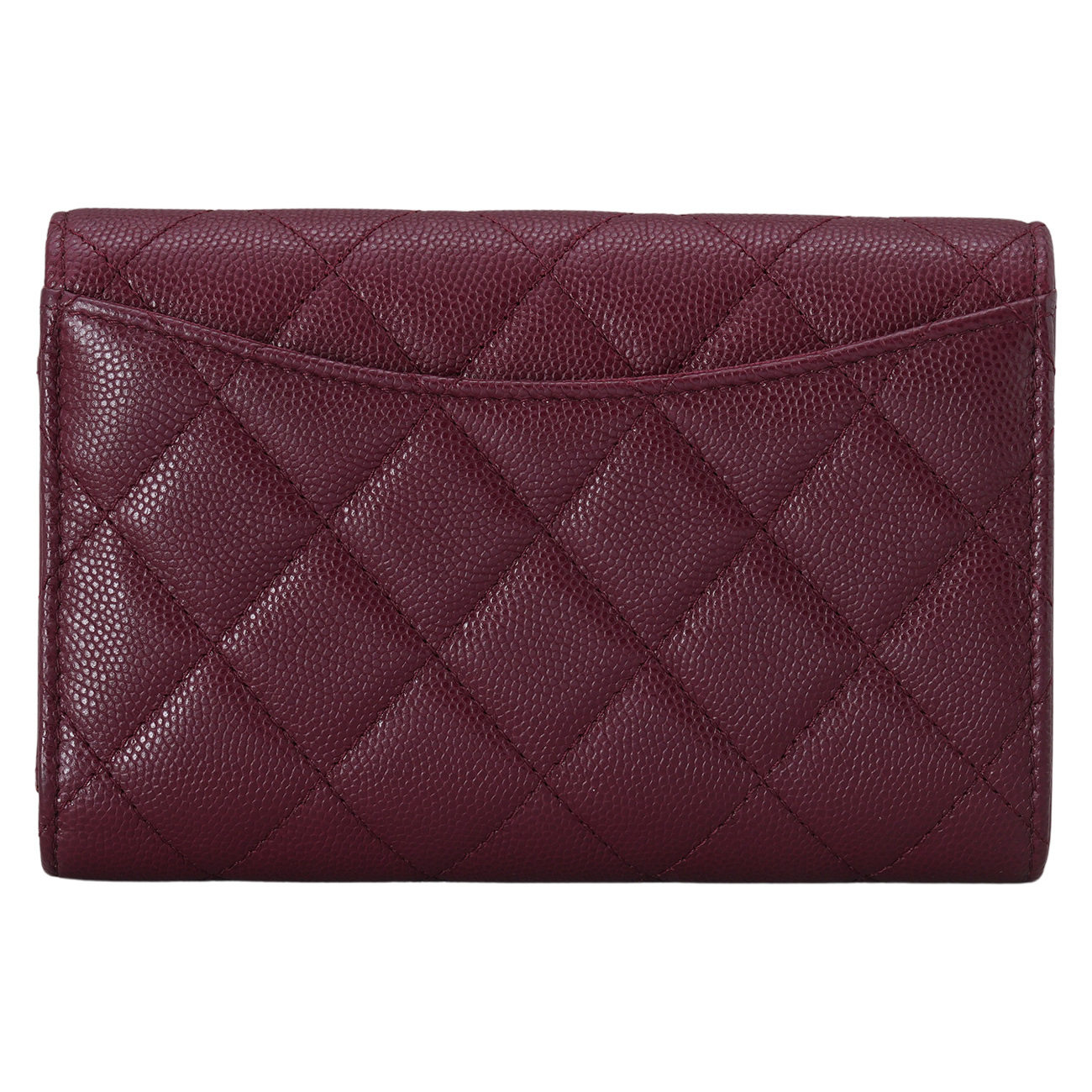 CHANEL(USED)샤넬 캐비어 클래식 중지갑 버건디