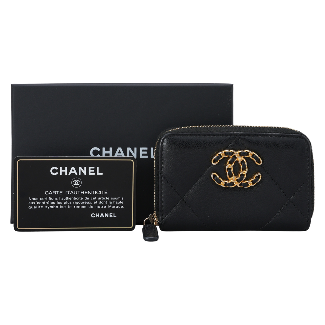 CHANEL(USED)샤넬 19 지퍼 카드지갑