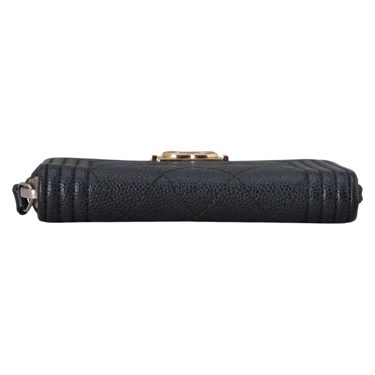 CHANEL(USED)샤넬 캐비어 보이샤넬 지퍼 카드지갑