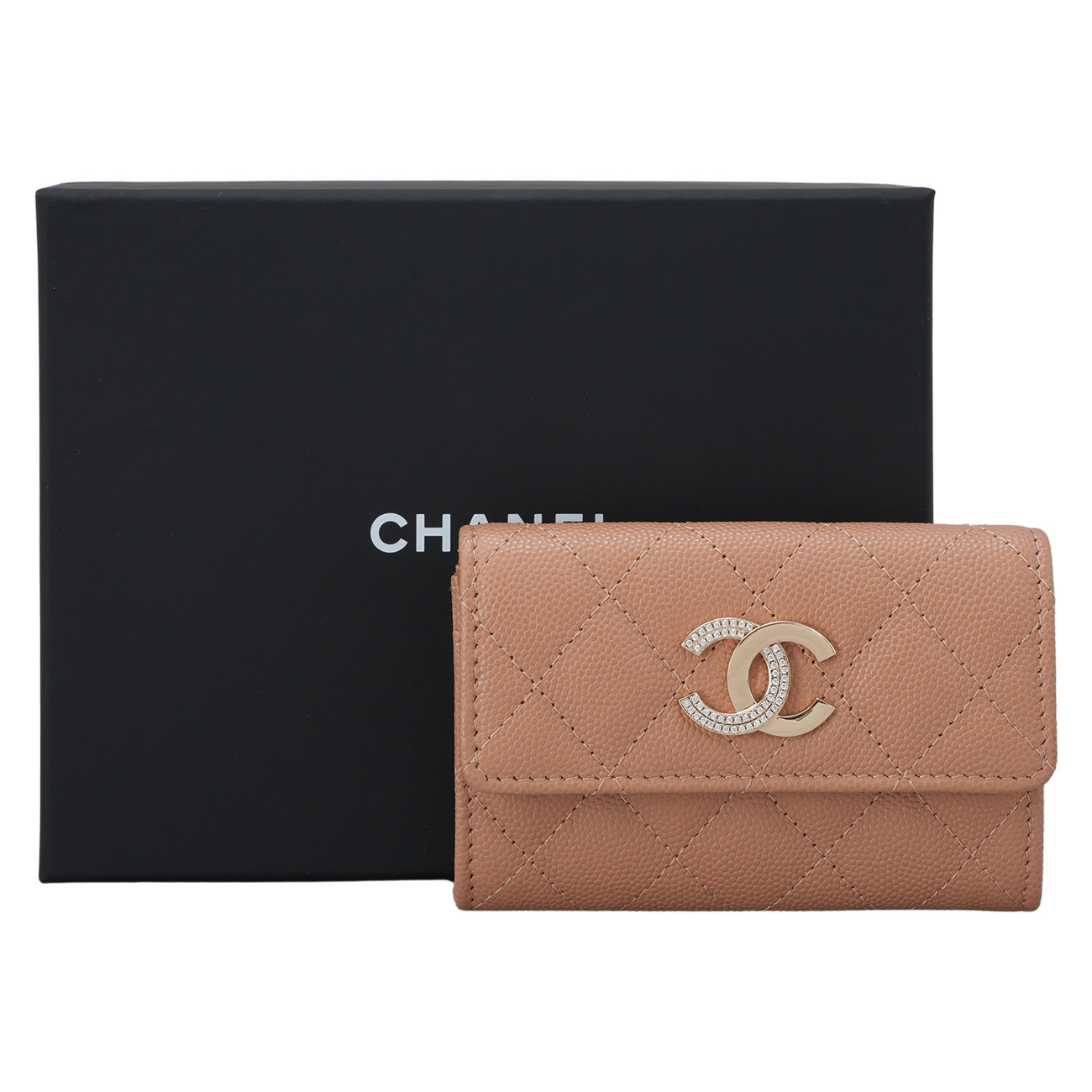 CHANEL(USED)샤넬 AP4178 캐비어 시즌 CC로고 카드지