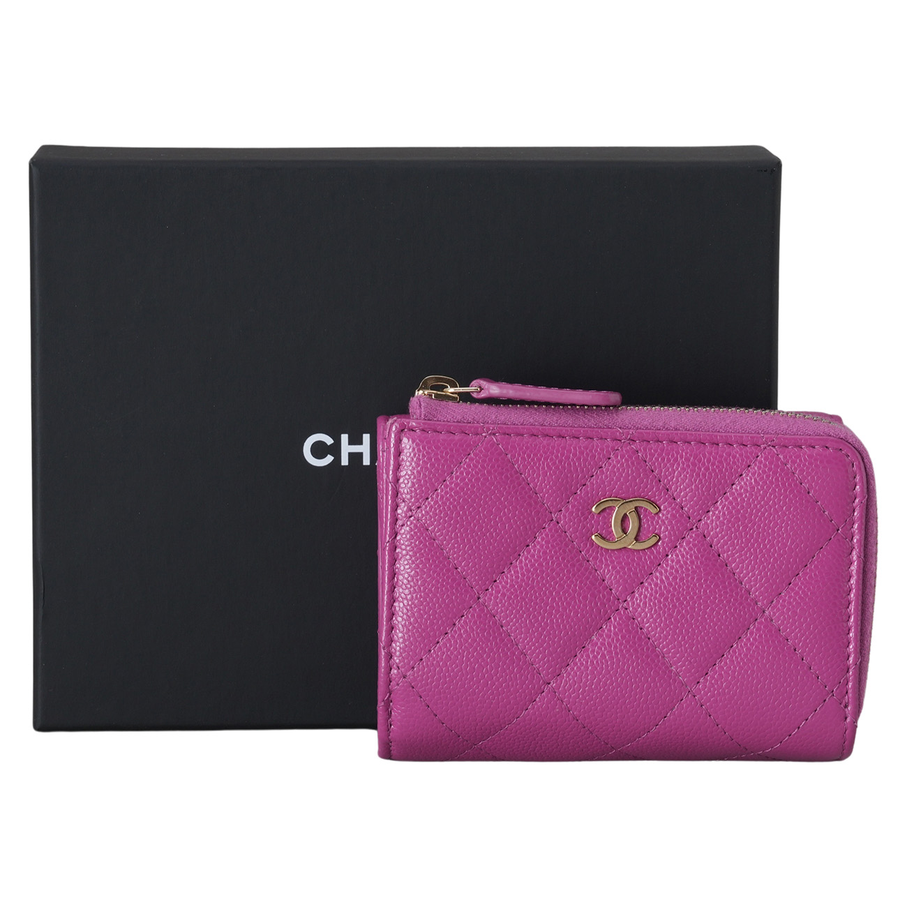 CHANEL(USED)샤넬 AP3177 캐비어 3단 플랩 반지갑