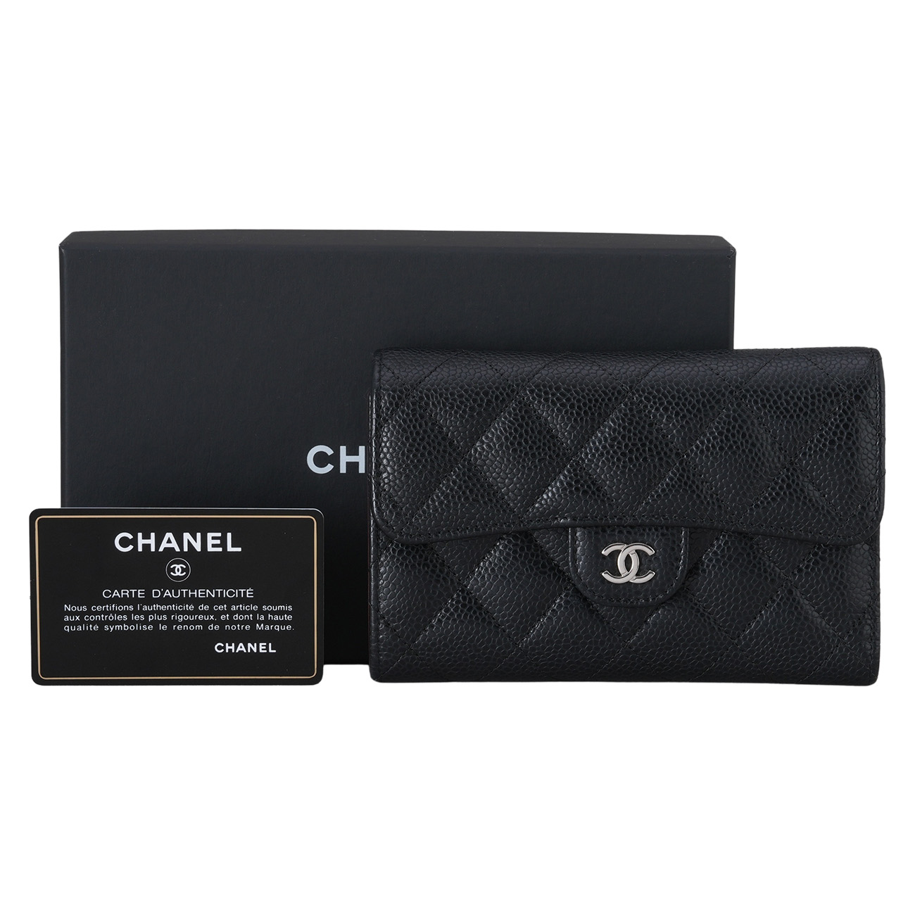 CHANEL(USED)샤넬 캐비어 클래식 반지갑