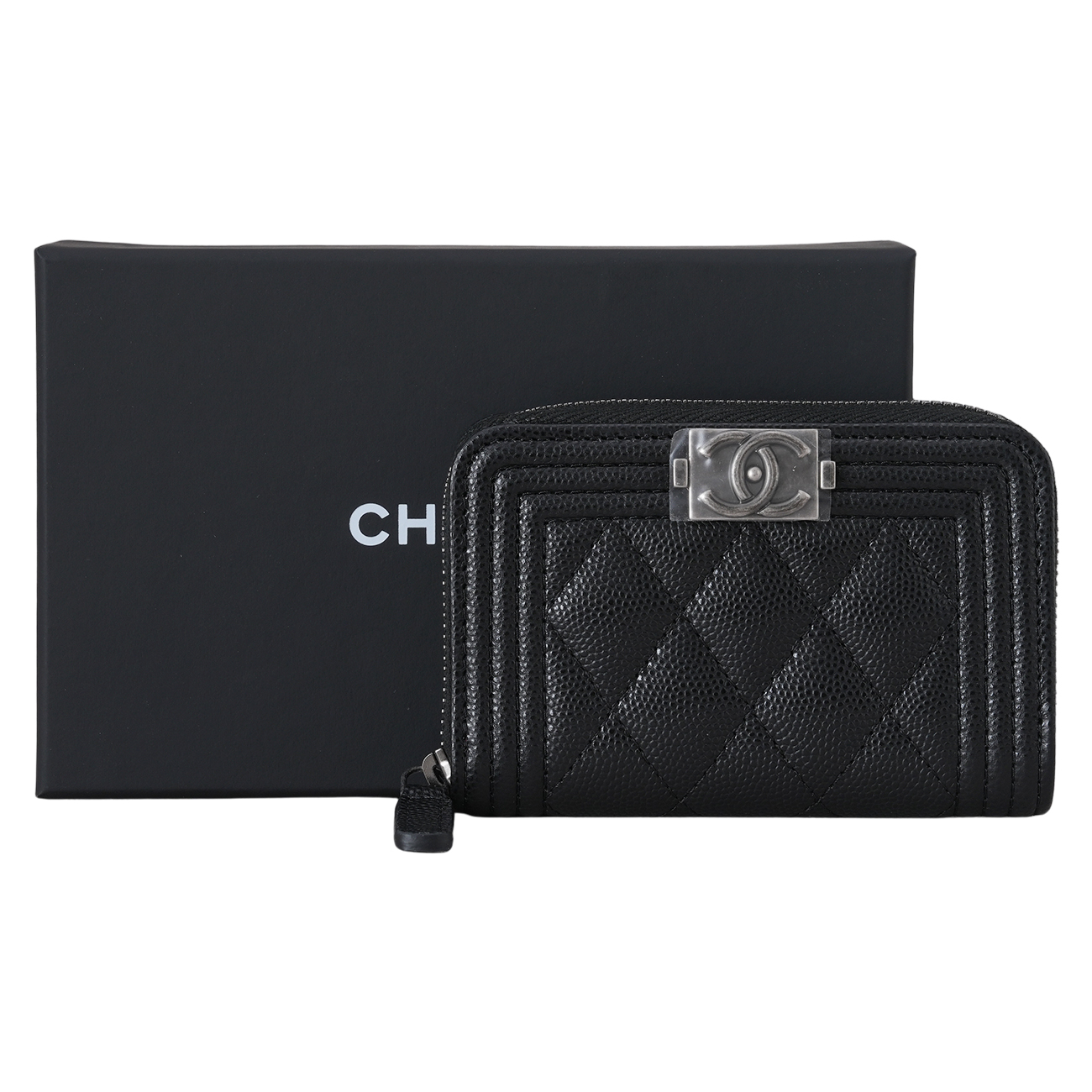 CHANEL(NEW)샤넬 캐비어 보이 지퍼 카드지갑 (새상품) NEW PRODUCT