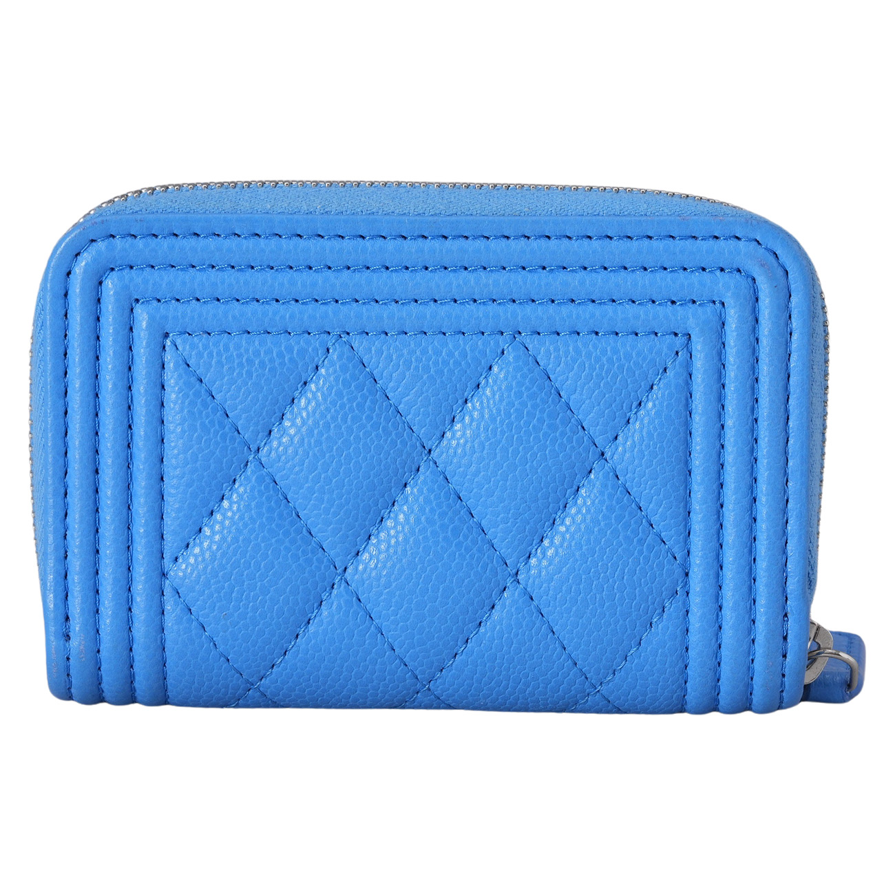 CHANEL(USED)샤넬 캐비어 보이샤넬 지퍼 카드지갑