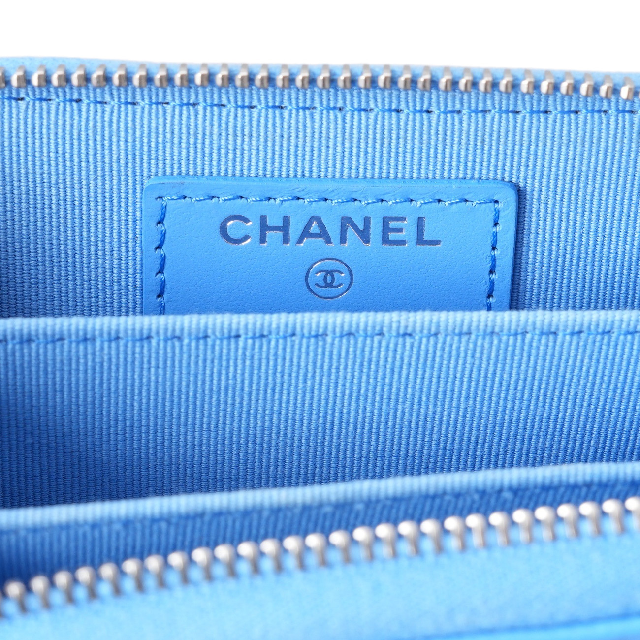 CHANEL(USED)샤넬 캐비어 보이샤넬 지퍼 카드지갑