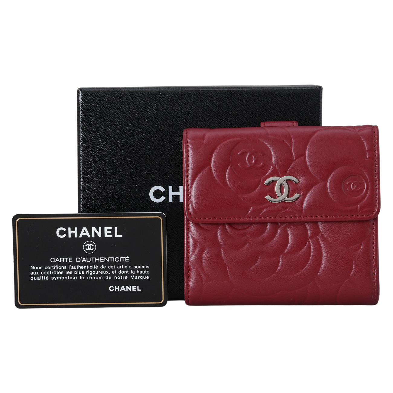 CHANEL(USED)샤넬 까멜리아 반지갑