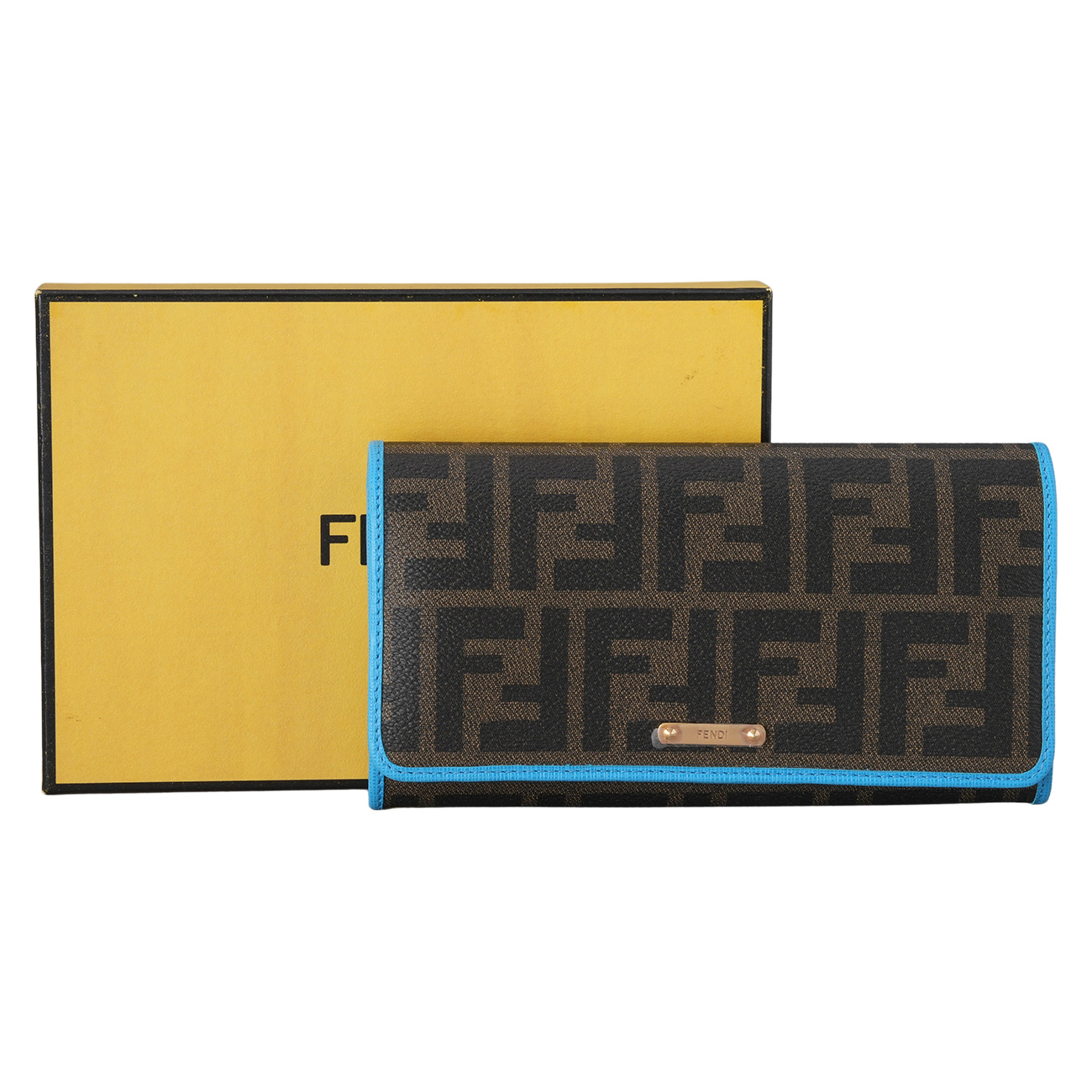 FENDI(USED)펜디 8M0298 FF로고 플랩 장지갑