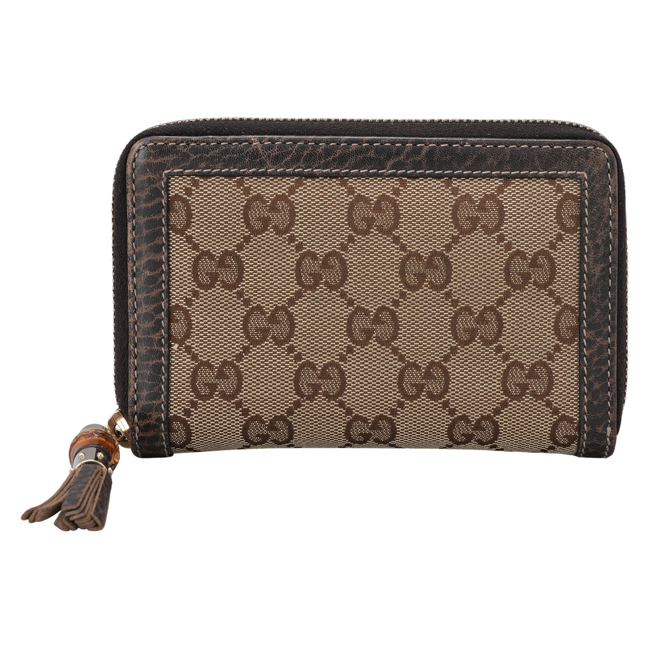 GUCCI(USED)구찌 224256 뱀부 패브릭 중지갑