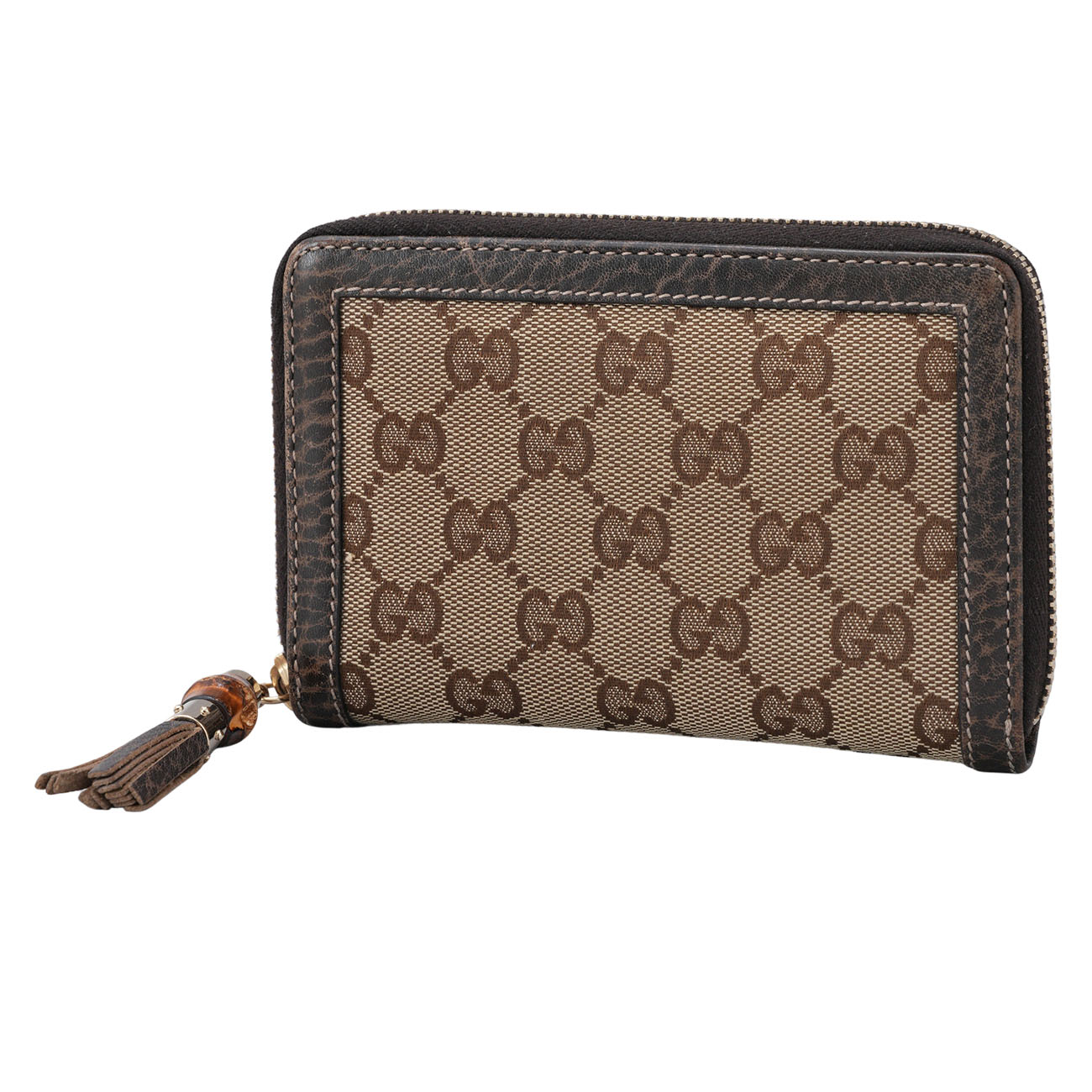 GUCCI(USED)구찌 224256 뱀부 패브릭 중지갑