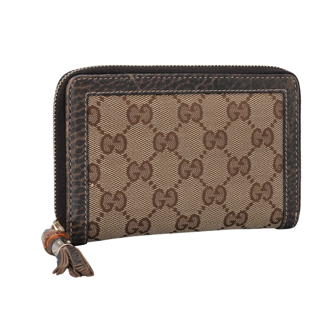 GUCCI(USED)구찌 224256 뱀부 패브릭 중지갑