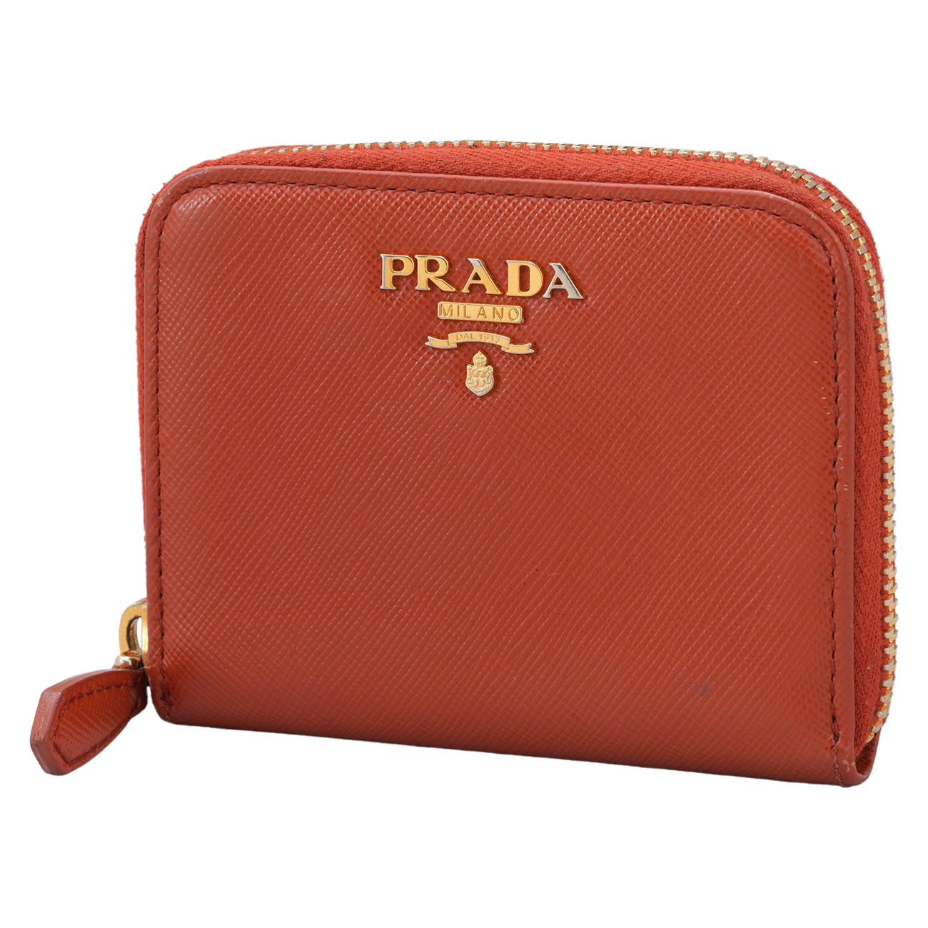 PRADA(USED)프라다 1M0268 사피아노 지퍼 카드지갑