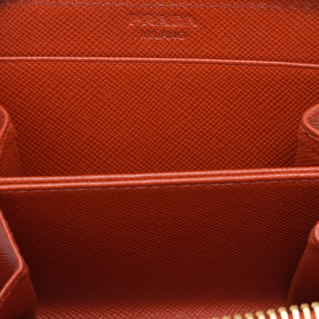 PRADA(USED)프라다 1M0268 사피아노 지퍼 카드지갑