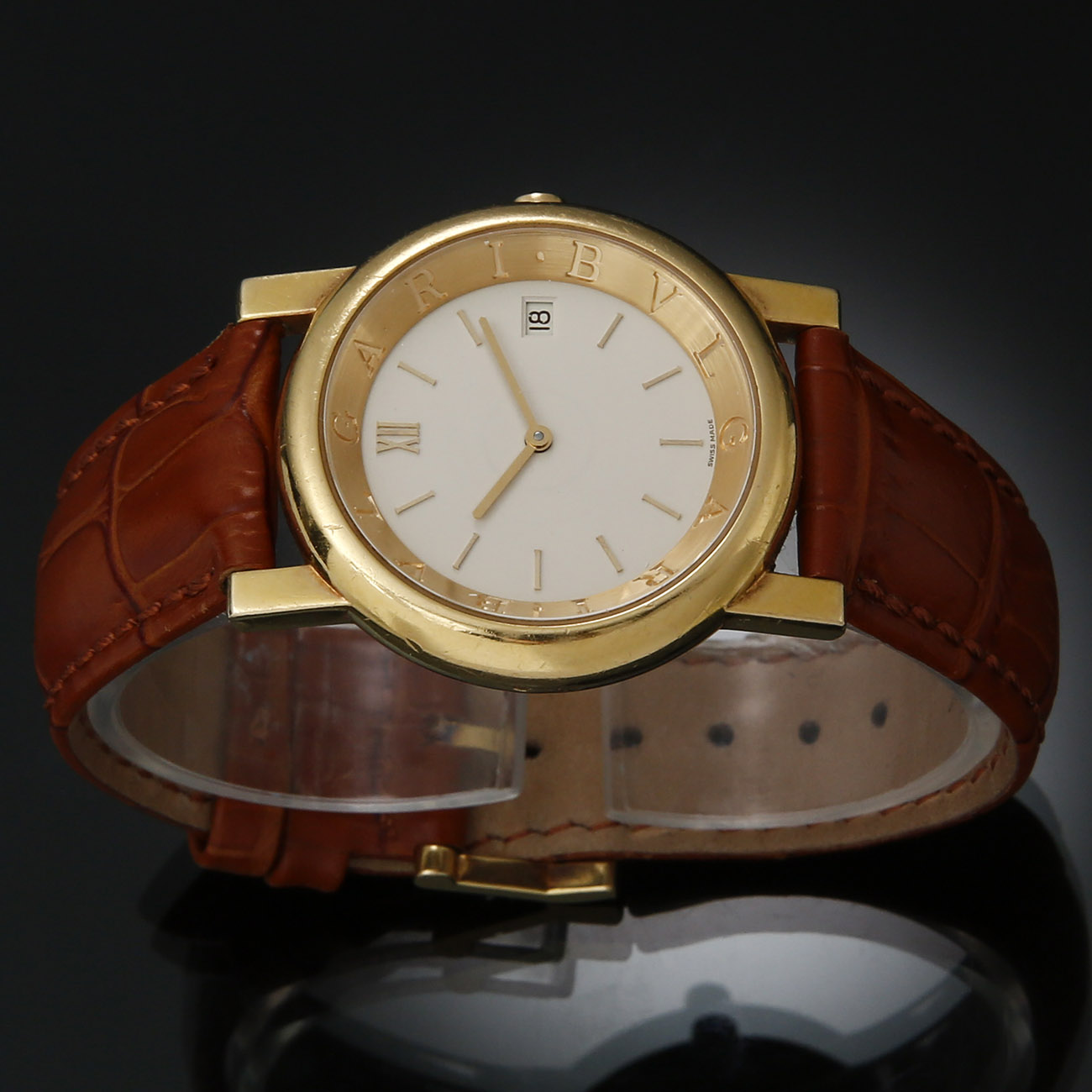 BVLGARI(USED)불가리 AT35GL Anfiteatro 쿼츠