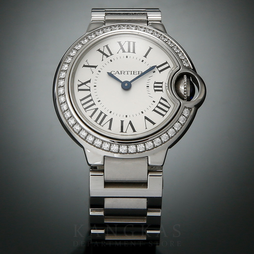 CARTIER(USED)까르띠에 발롱블루 다이아 스틸 워치