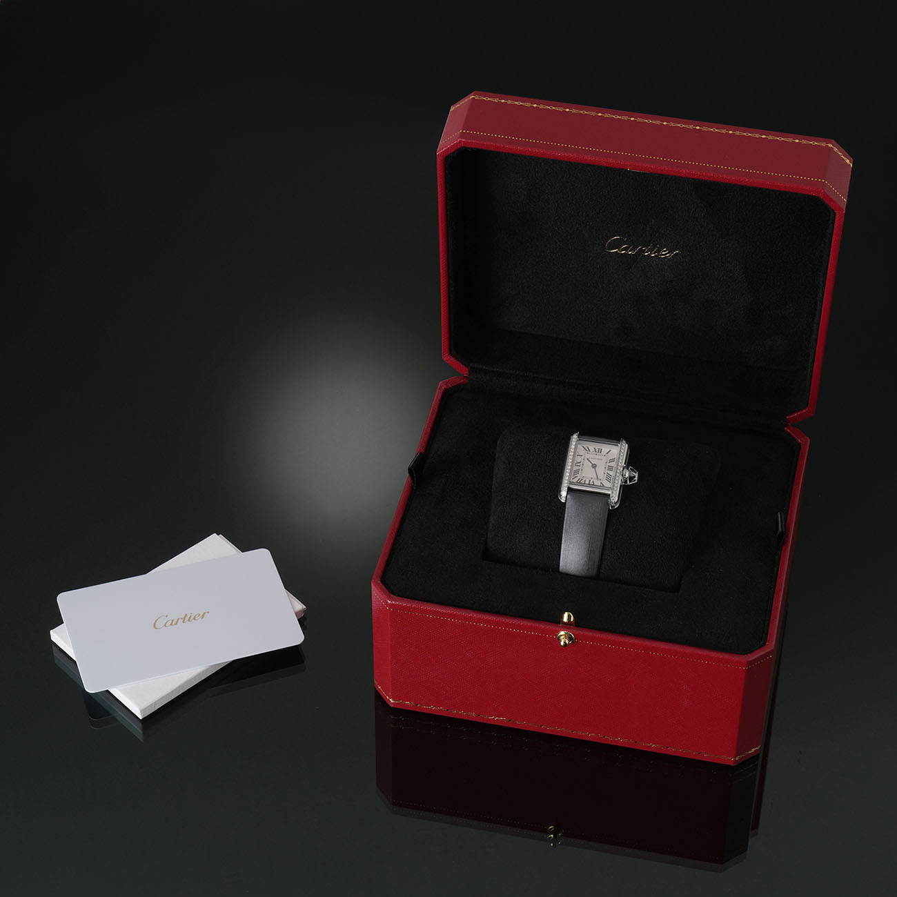 CARTIER(USED)까르띠에 탱크 머스트 스몰 다이아베젤 W4TA0016