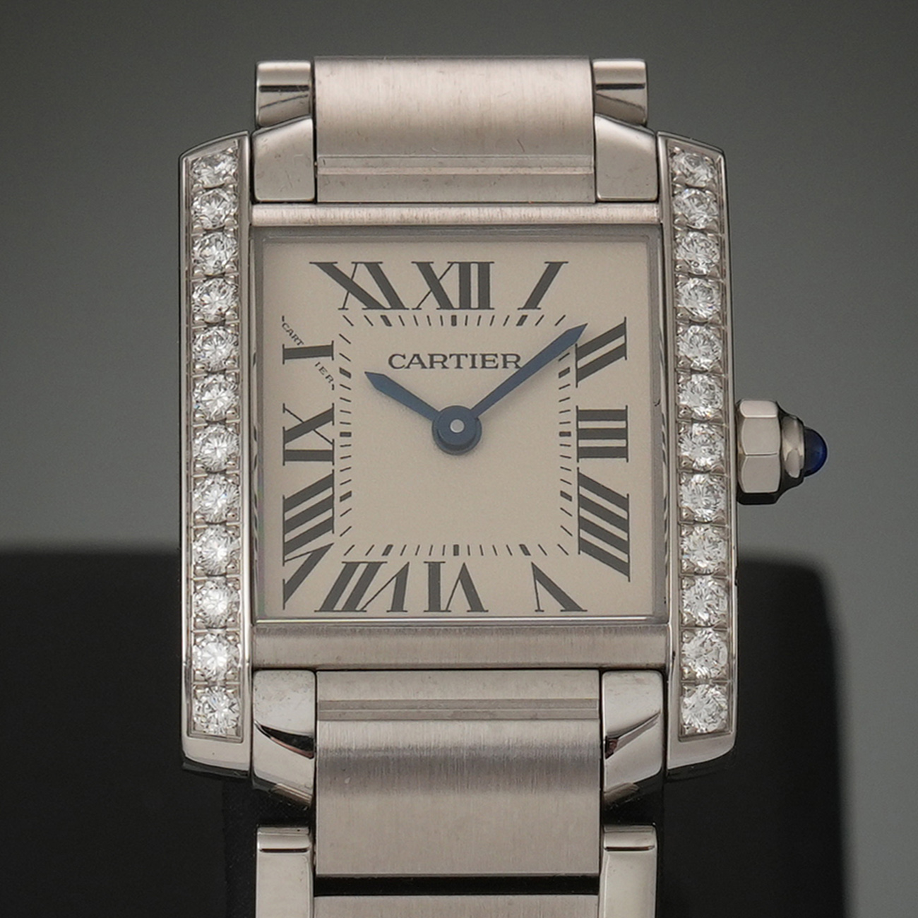 CARTIER(USED)까르띠에 탱크 프랑세즈 스몰 다이아베젤 W4TA0008