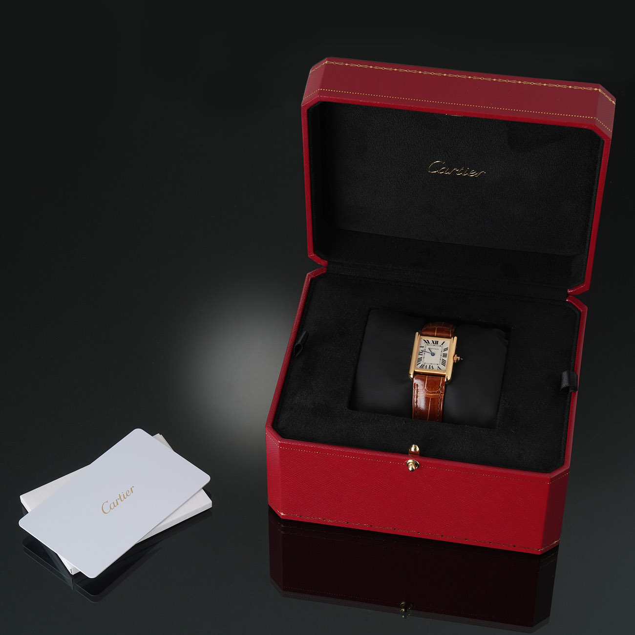 CARTIER(USED)까르띠에 탱크 루이 스몰 쿼츠 W1529856