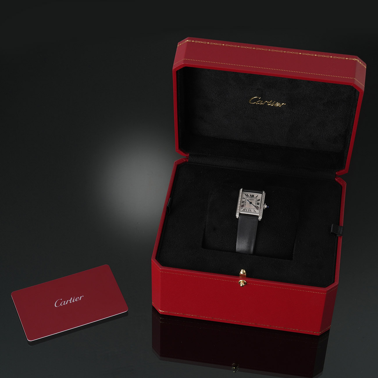 CARTIER(USED)까르띠에 탱크 머스트 스몰 다이아베젤 WT4A0016