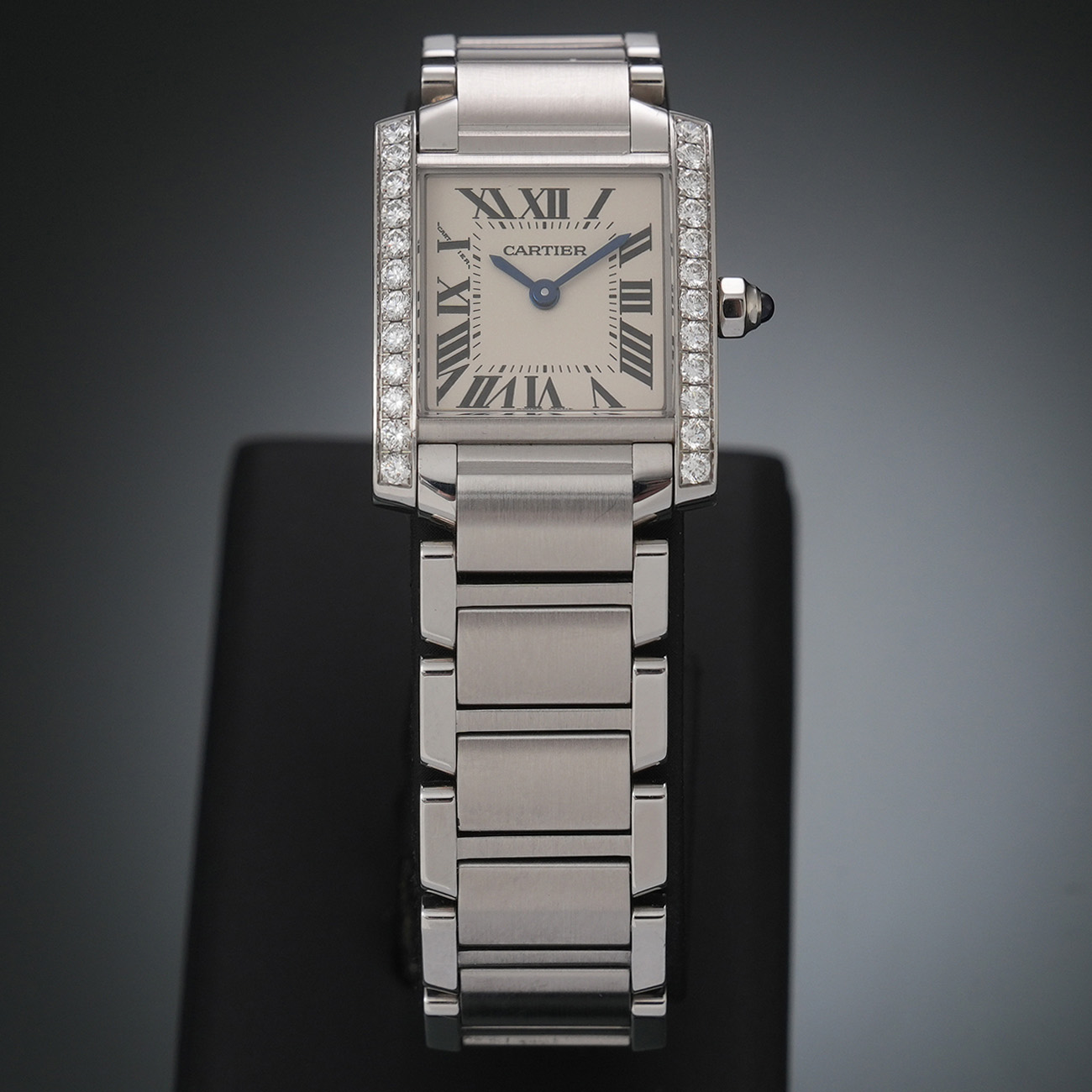 CARTIER(USED)까르띠에 탱크 프랑세즈 다이아베젤 스몰 워치