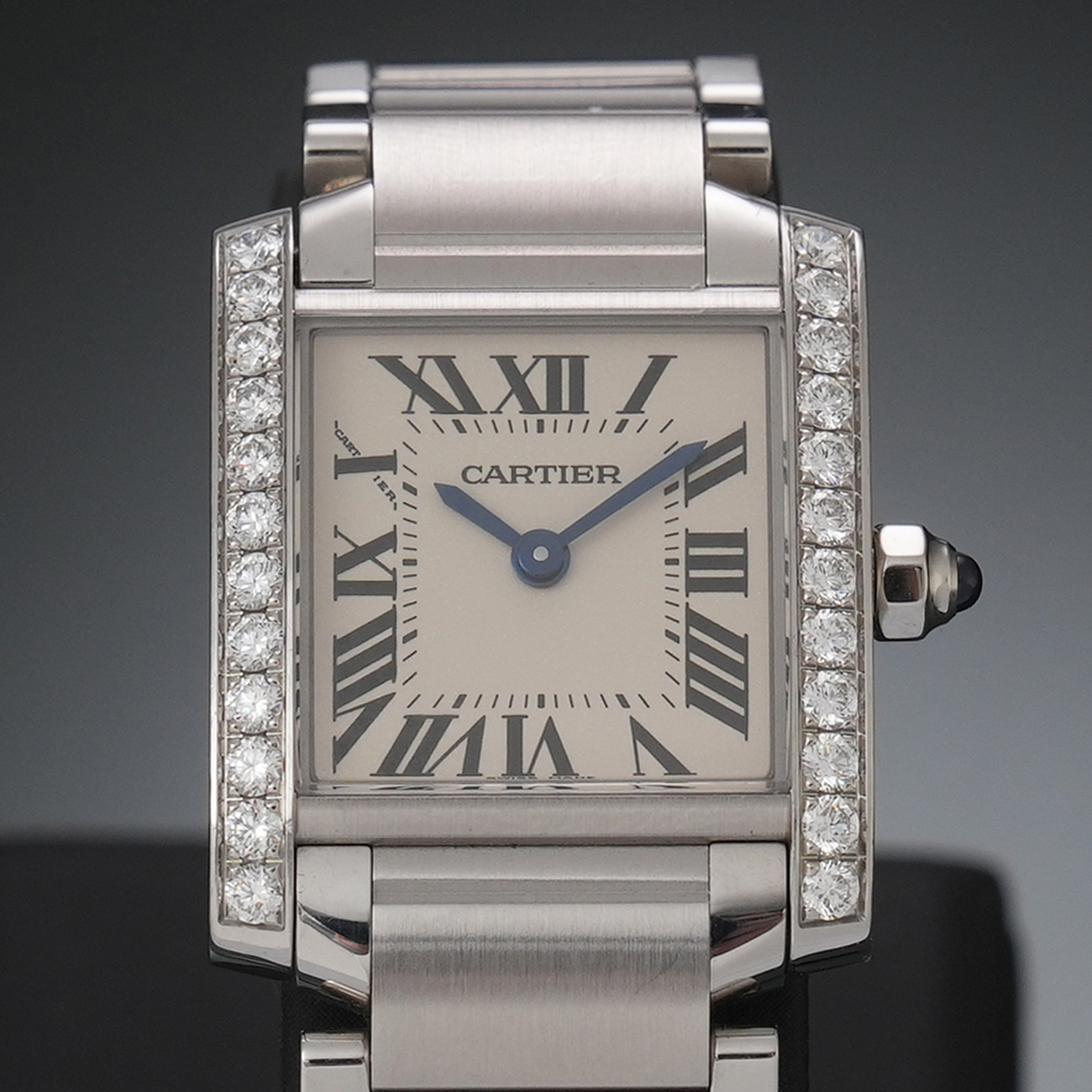 CARTIER(USED)까르띠에 탱크 프랑세즈 다이아베젤 스몰 워치