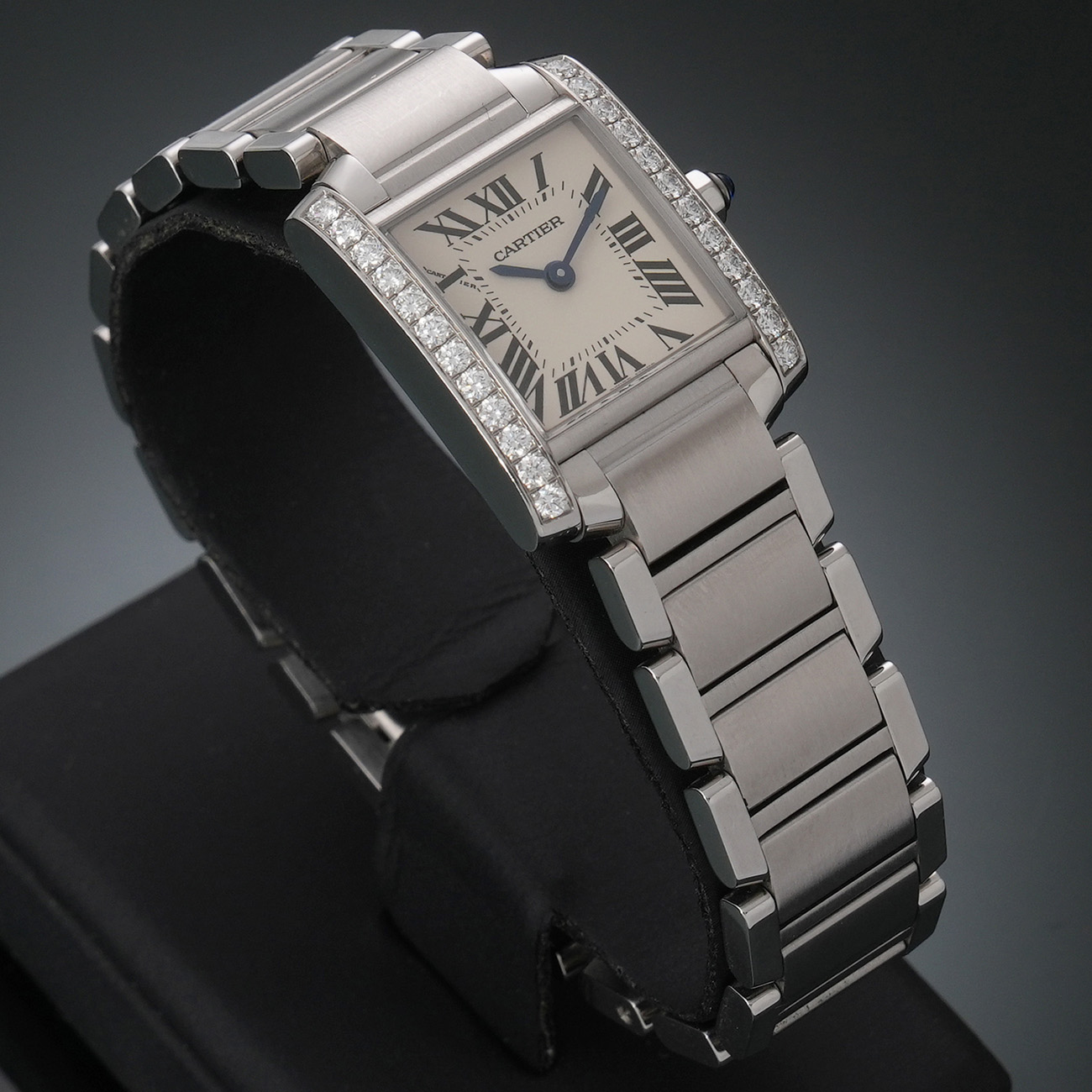 CARTIER(USED)까르띠에 탱크 프랑세즈 다이아베젤 스몰 워치