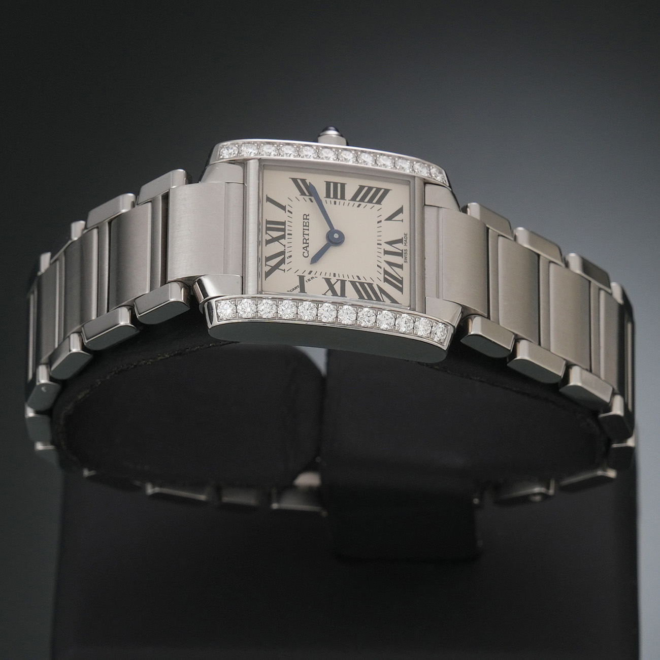 CARTIER(USED)까르띠에 탱크 프랑세즈 다이아베젤 스몰 워치
