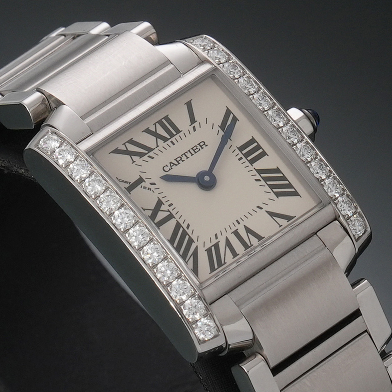 CARTIER(USED)까르띠에 탱크 프랑세즈 다이아베젤 스몰 워치