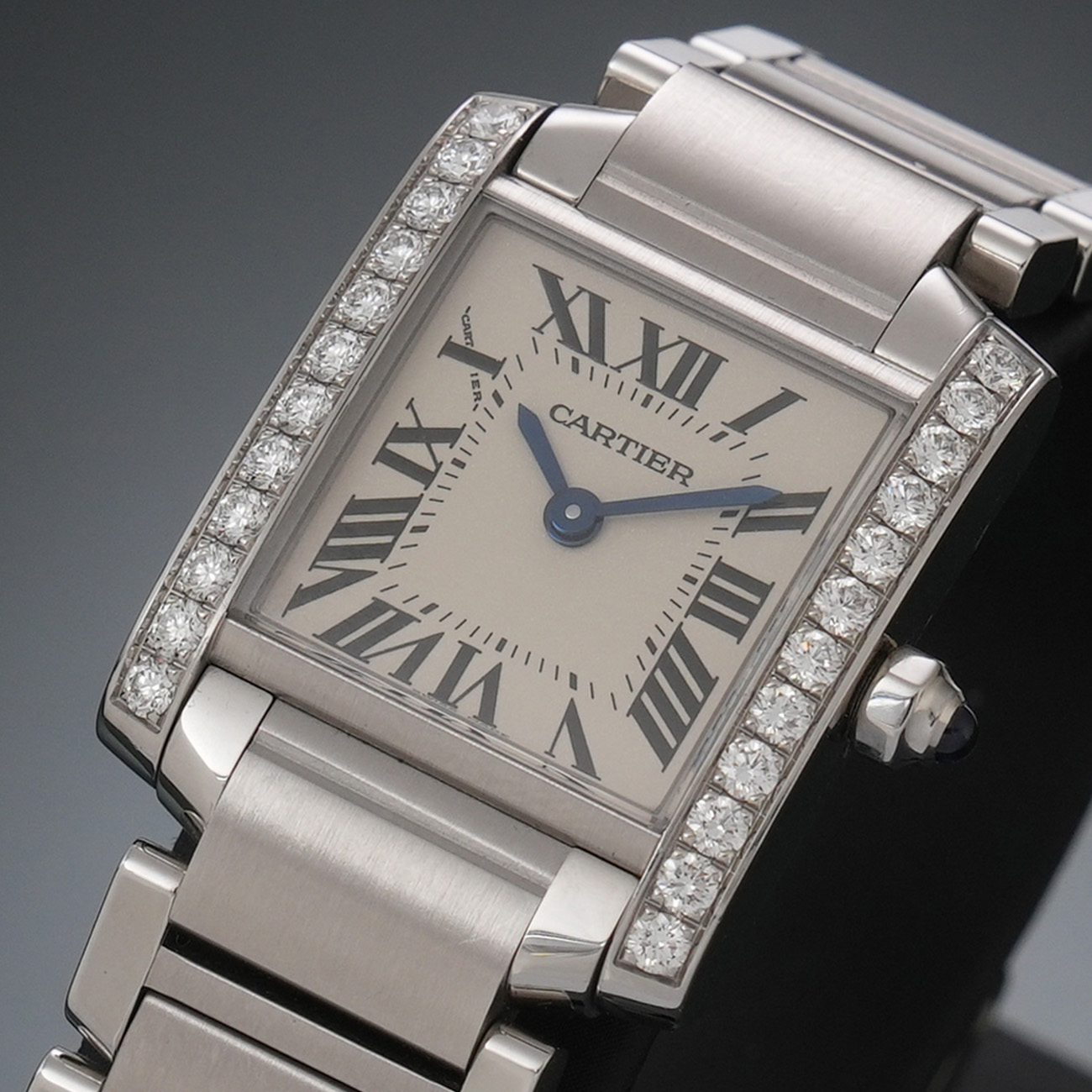 CARTIER(USED)까르띠에 탱크 프랑세즈 다이아베젤 스몰 워치
