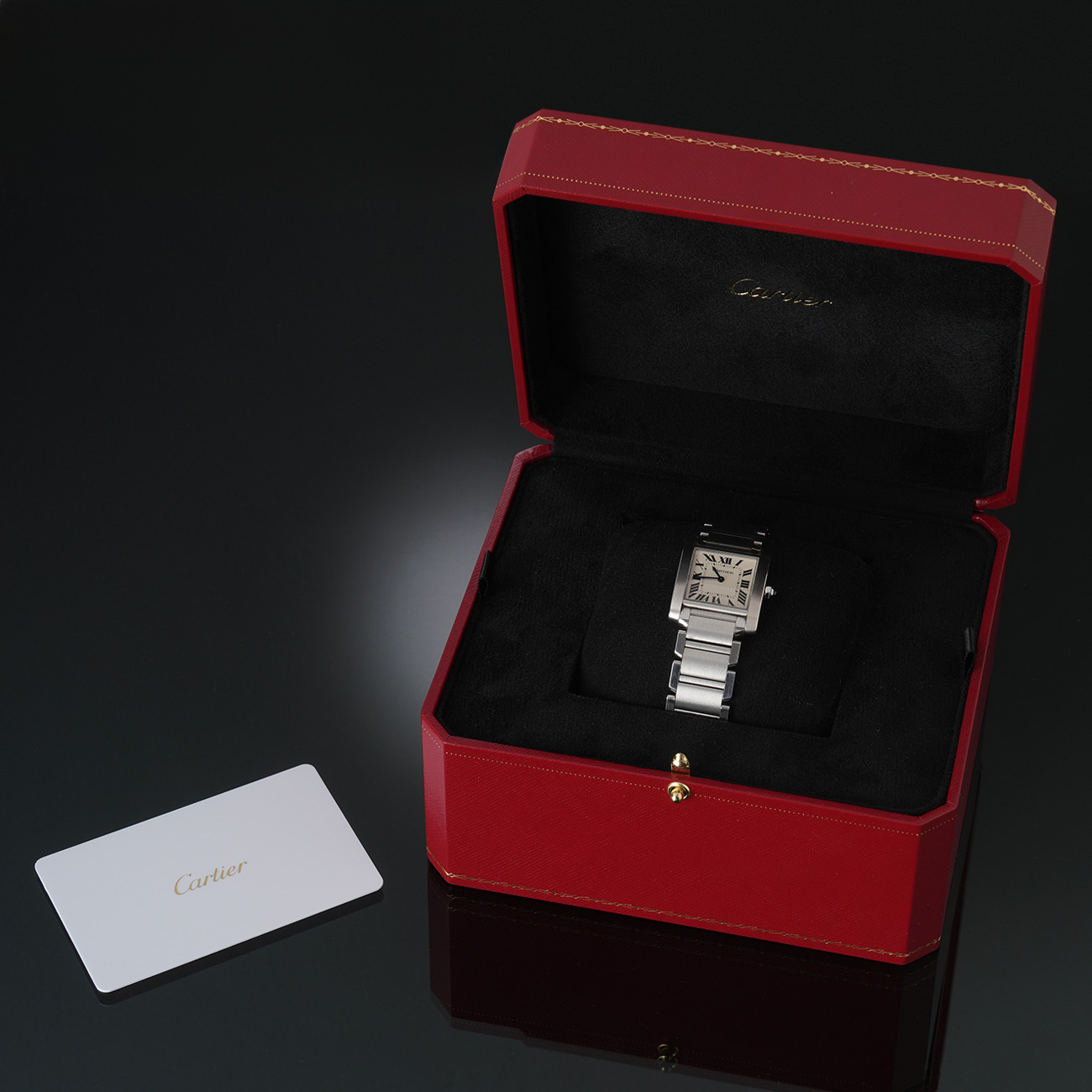 CARTIER(USED)까르띠에 탱크 프랑세즈 미듐 WSTA0005