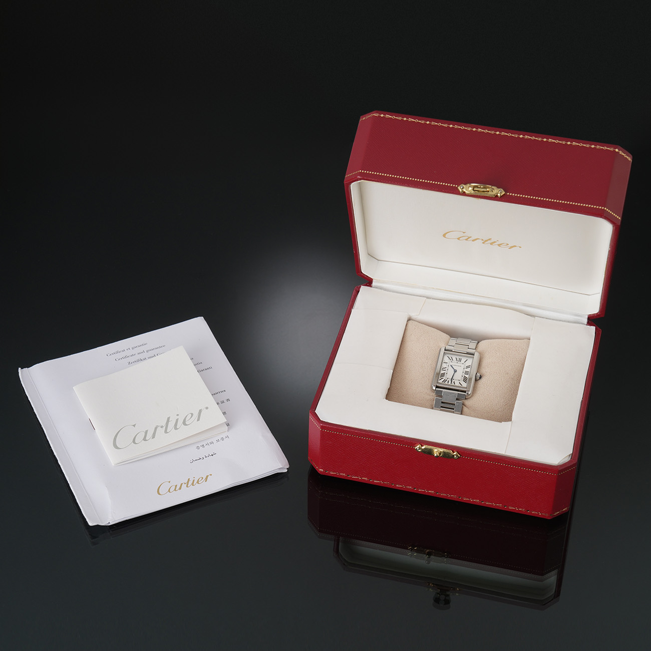 CARTIER(USED)까르띠에 탱크 솔로 스틸 스몰 W5200013