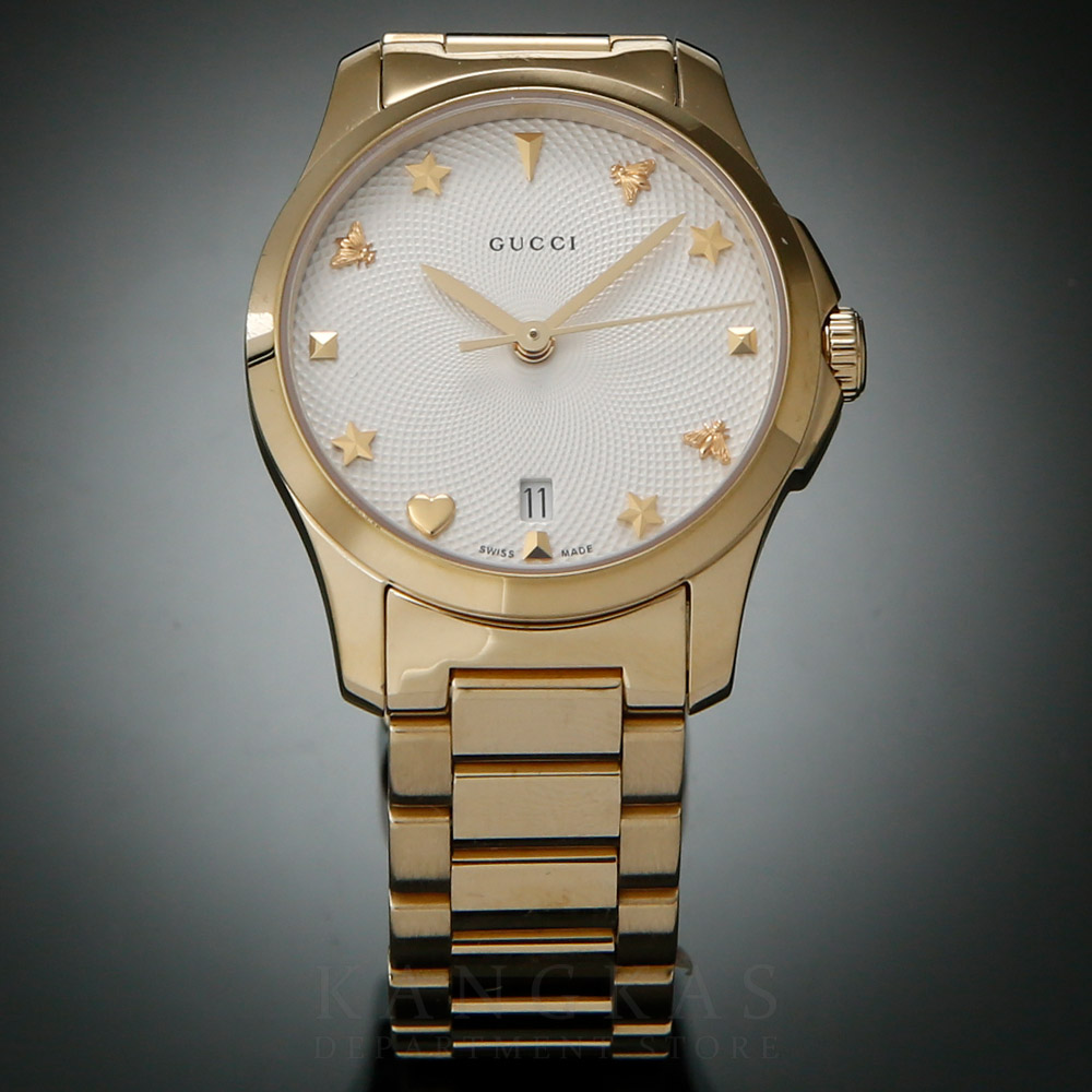 GUCCI(USED)구찌 YA126576 G 타임리스 쿼츠 워치