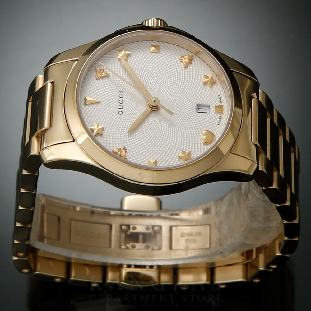 GUCCI(USED)구찌 YA126576 G 타임리스 쿼츠 워치