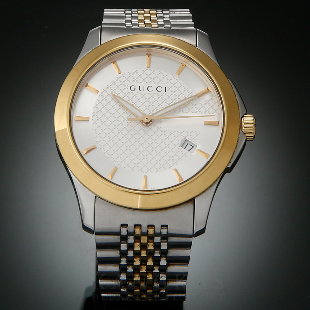 GUCCI(USED)구찌 스틸 금장 시계 126.4