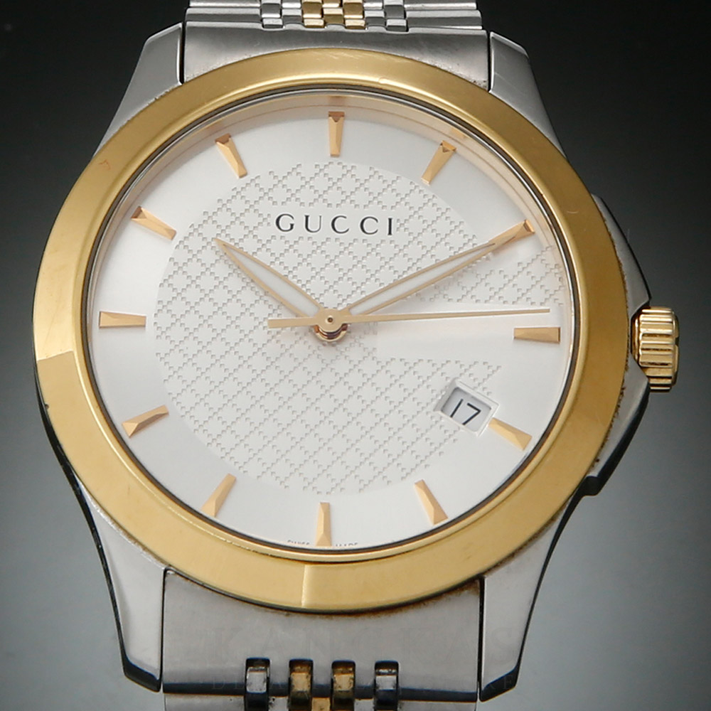 GUCCI(USED)구찌 스틸 금장 시계 126.4