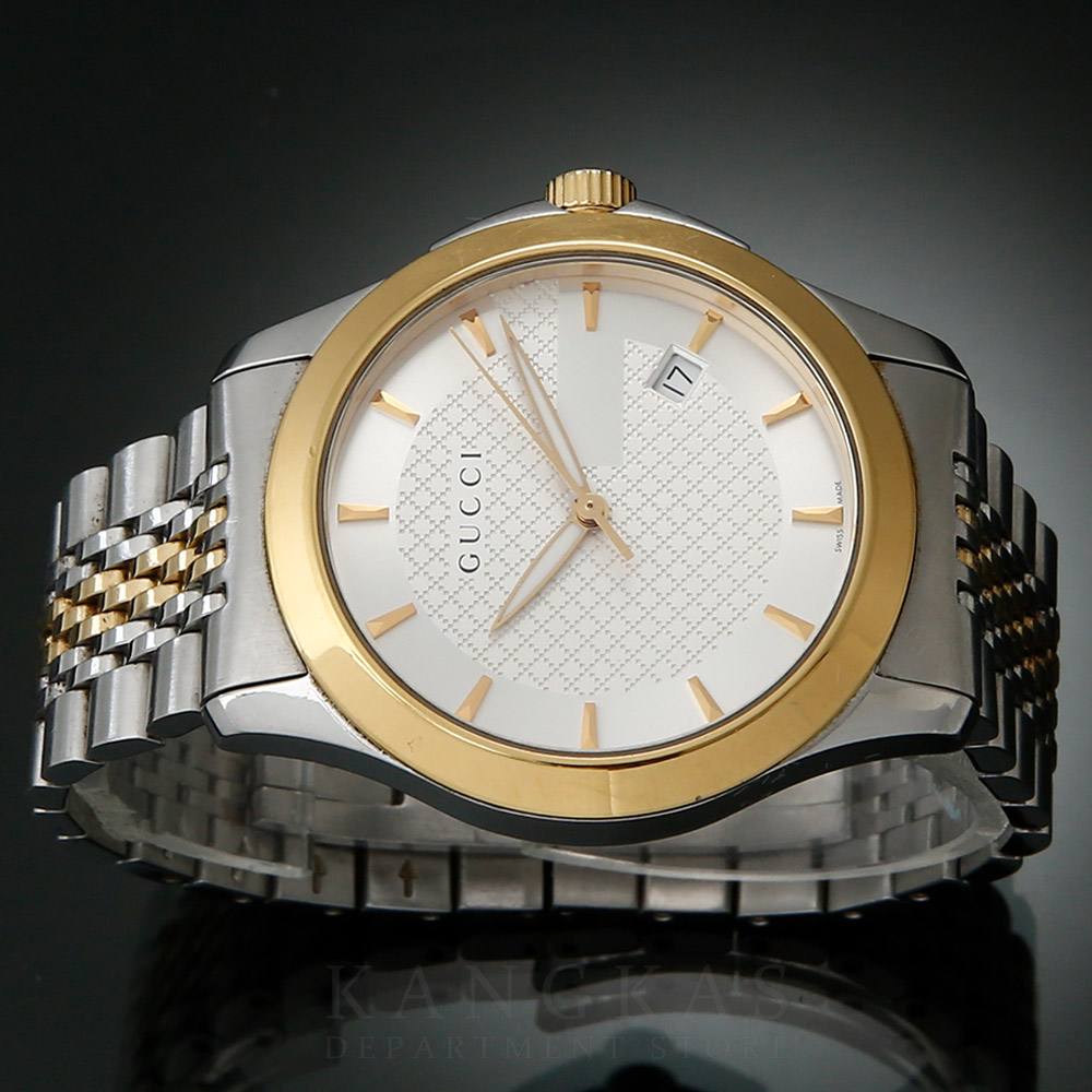 GUCCI(USED)구찌 스틸 금장 시계 126.4