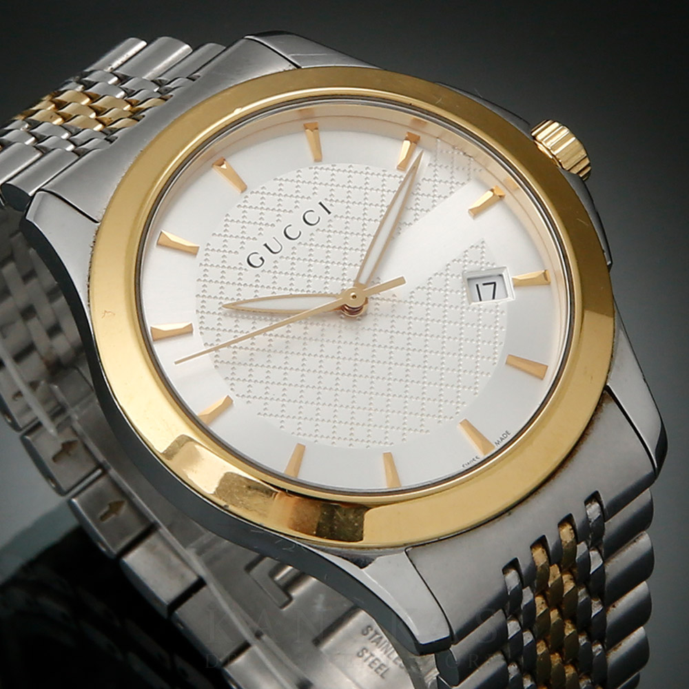 GUCCI(USED)구찌 스틸 금장 시계 126.4