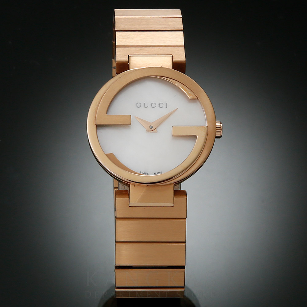 GUCCI(USED)구찌 YA133515 인터로킹 메탈 여성시계