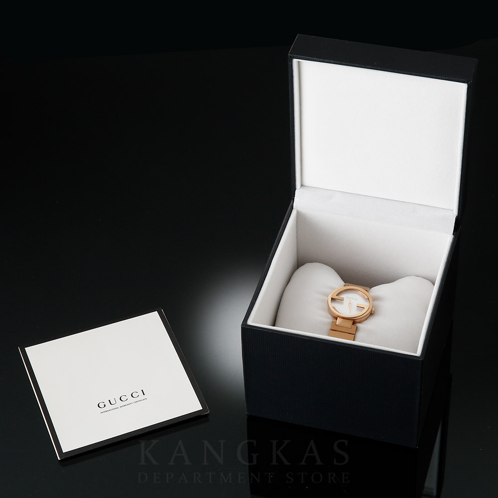 GUCCI(USED)구찌 YA133515 인터로킹 메탈 여성시계