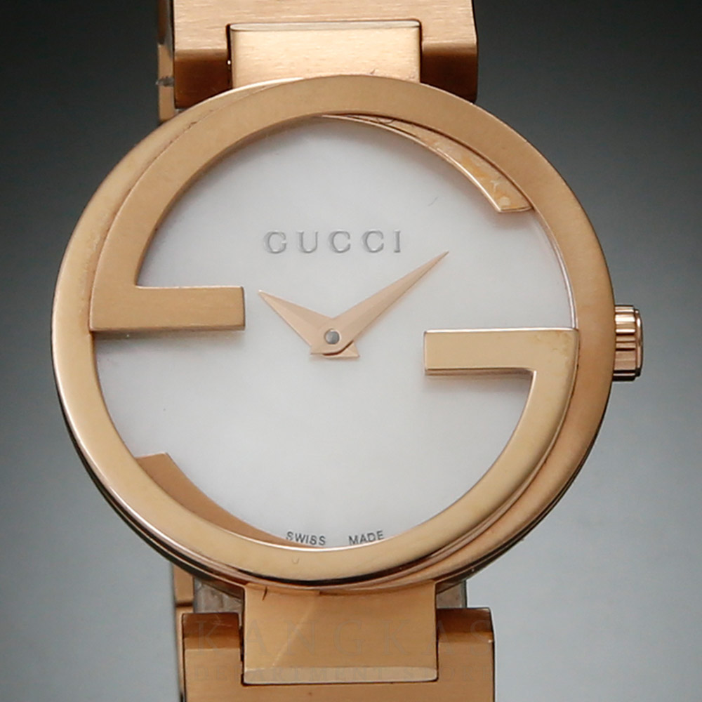 GUCCI(USED)구찌 YA133515 인터로킹 메탈 여성시계
