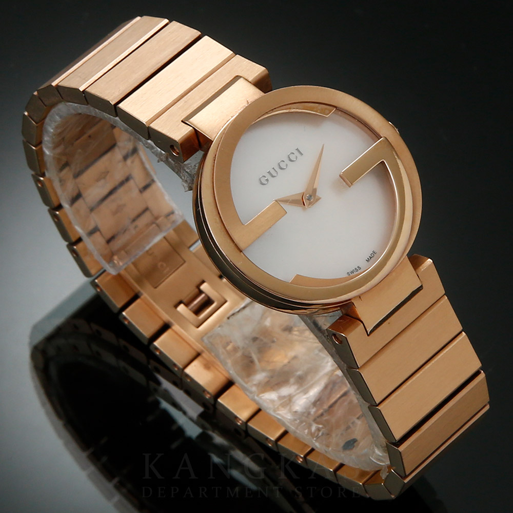 GUCCI(USED)구찌 YA133515 인터로킹 메탈 여성시계