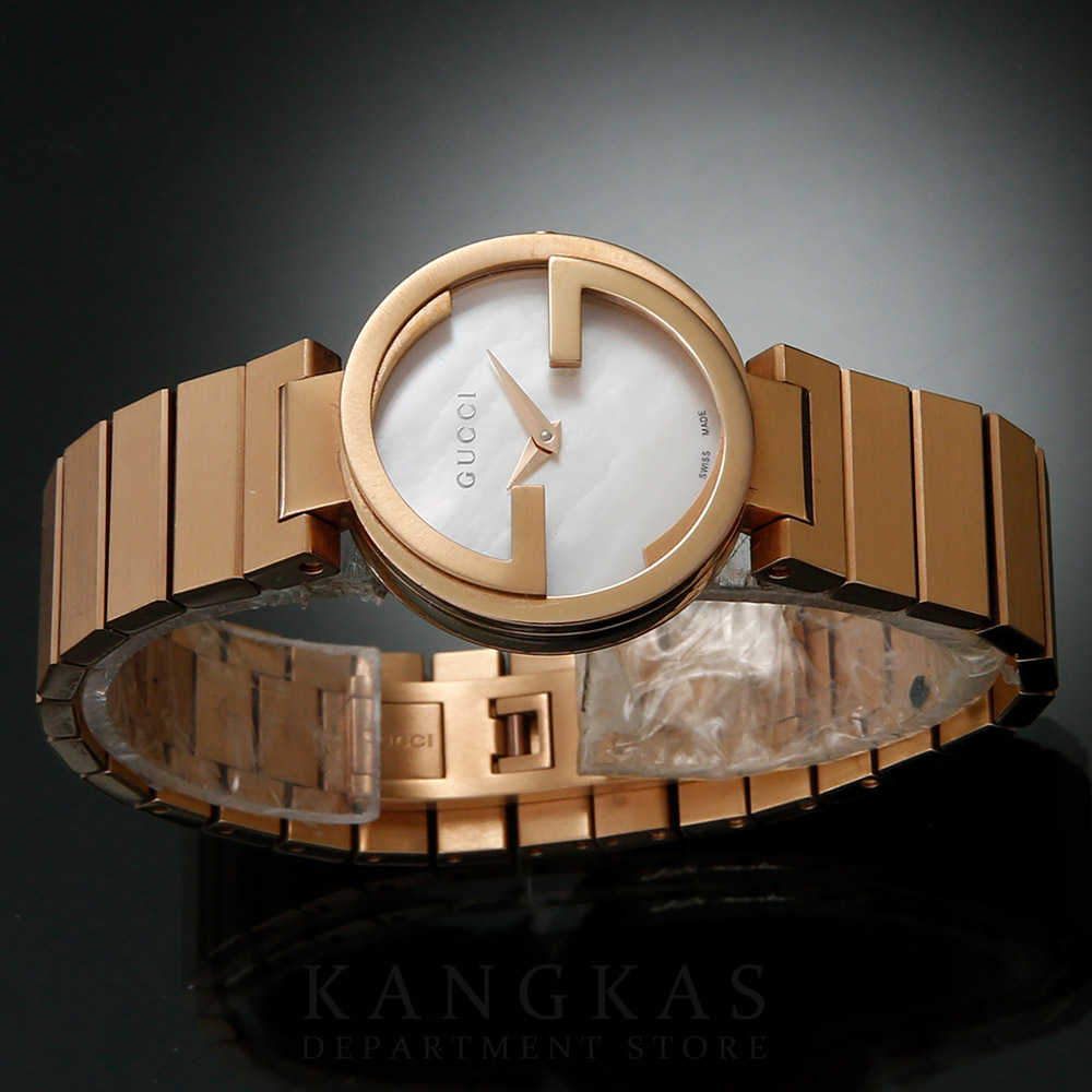 GUCCI(USED)구찌 YA133515 인터로킹 메탈 여성시계