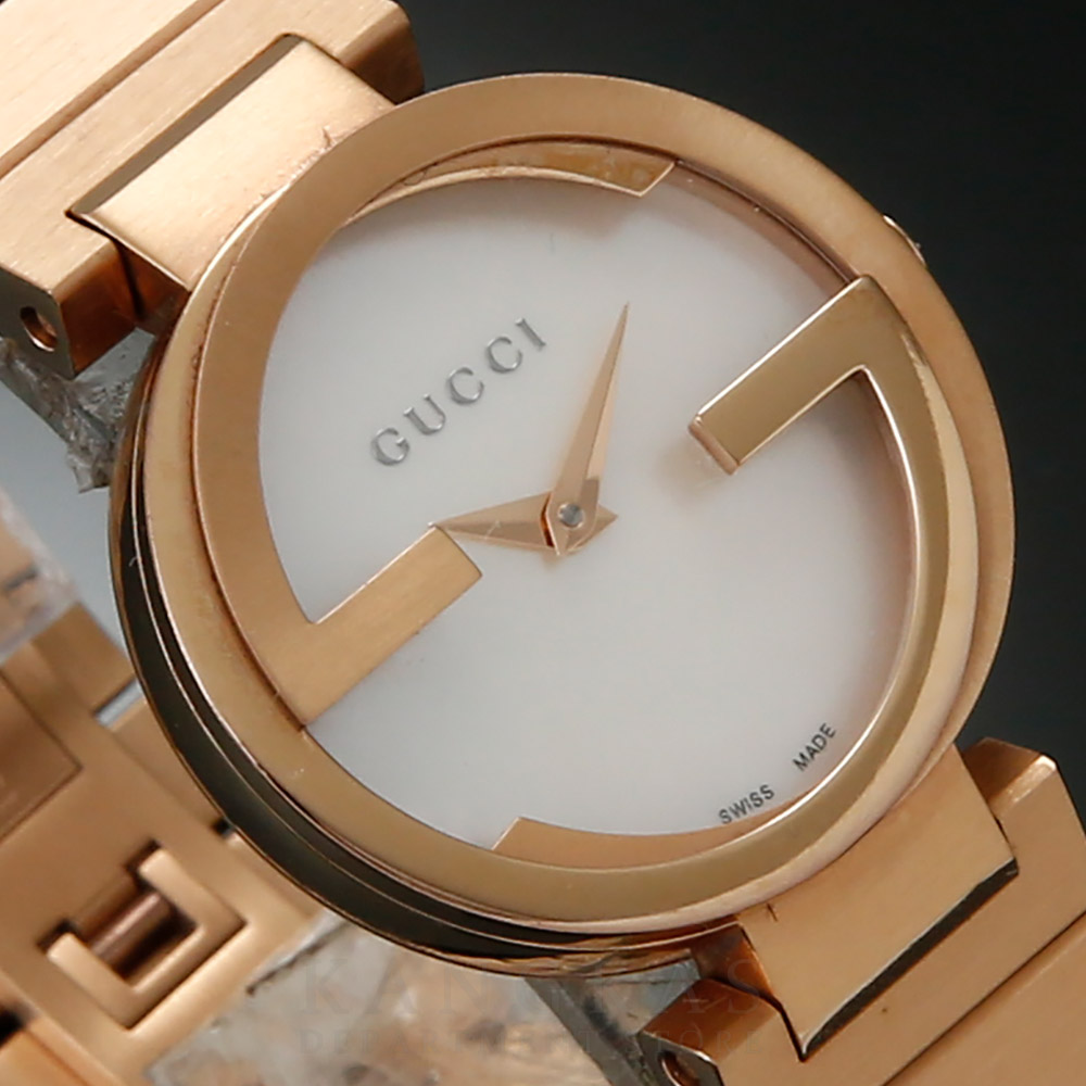 GUCCI(USED)구찌 YA133515 인터로킹 메탈 여성시계