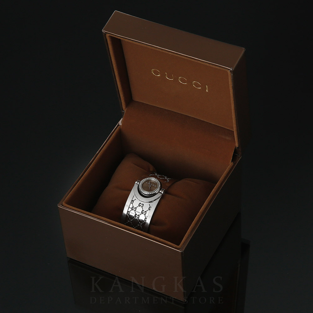GUCCI(USED)구찌 다이아베젤 스틸 워치 112