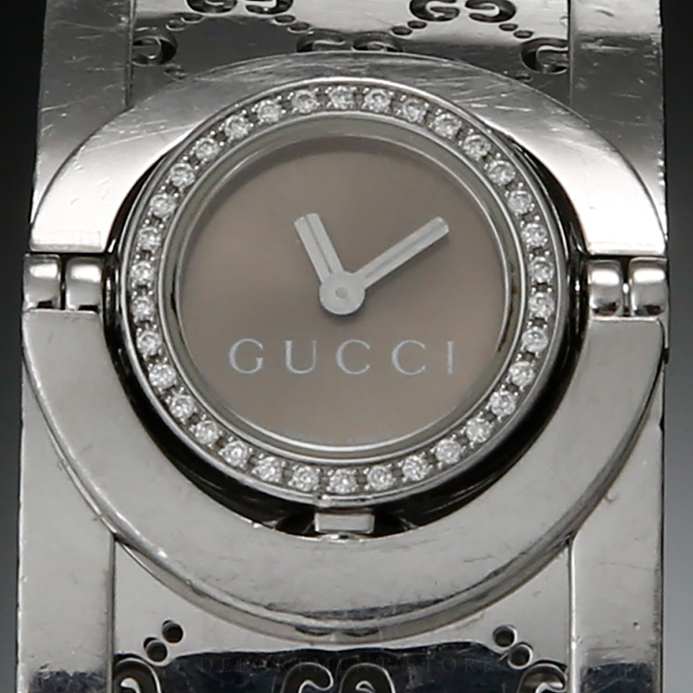 GUCCI(USED)구찌 다이아베젤 스틸 워치 112