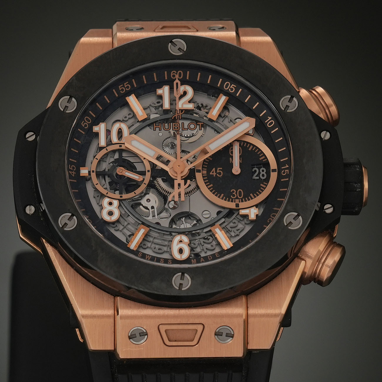 HUBLOT(USED)위블로 빅뱅 유니코 킹 골드 세라믹
