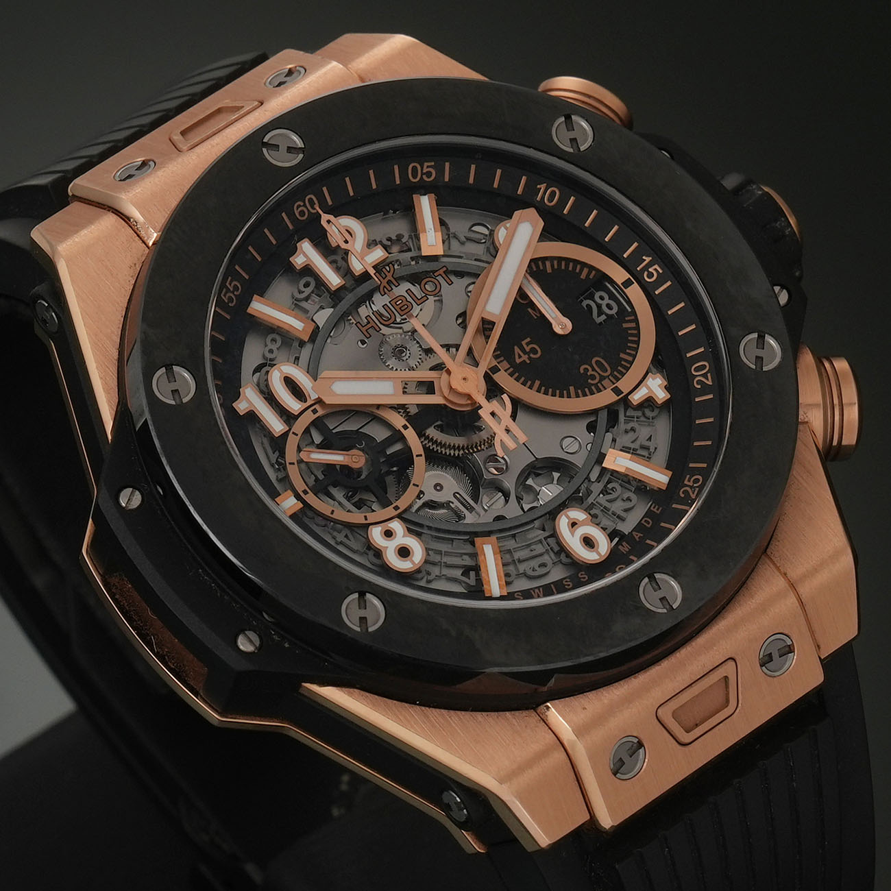 HUBLOT(USED)위블로 빅뱅 유니코 킹 골드 세라믹
