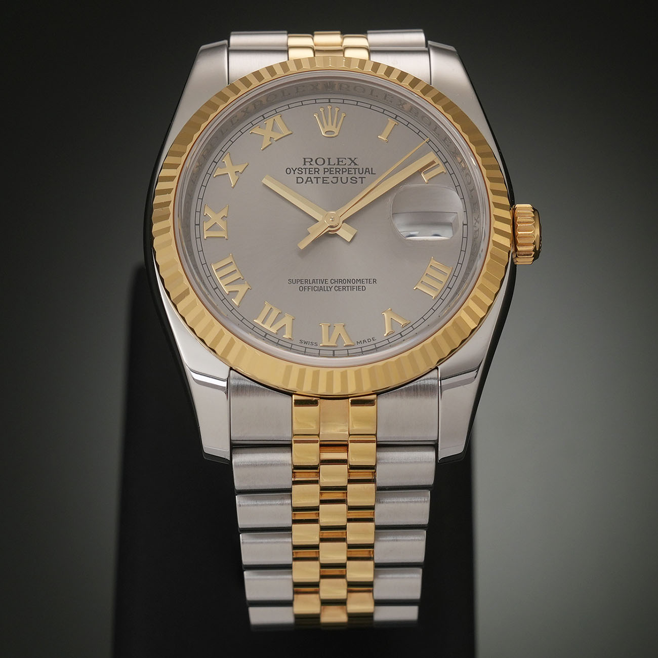 ROLEX(USED)롤렉스 데이저스트 36 콤비 실버 로만 116233