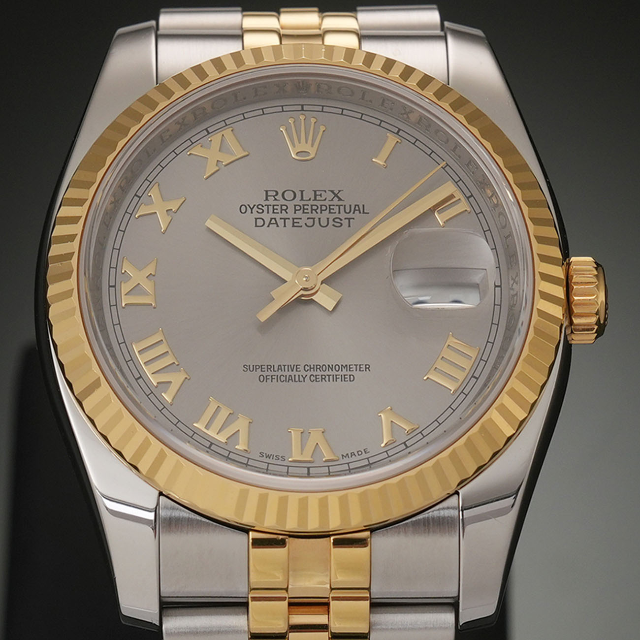 ROLEX(USED)롤렉스 데이저스트 36 콤비 실버 로만 116233