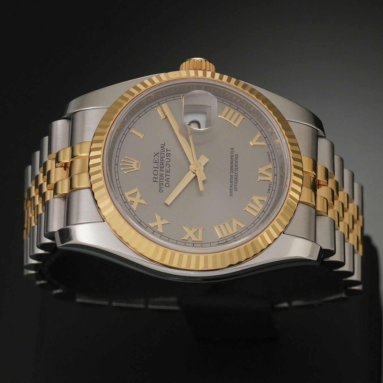 ROLEX(USED)롤렉스 데이저스트 36 콤비 실버 로만 116233