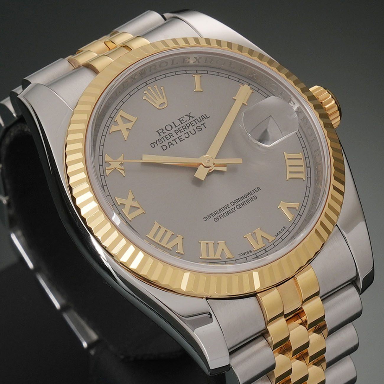 ROLEX(USED)롤렉스 데이저스트 36 콤비 실버 로만 116233